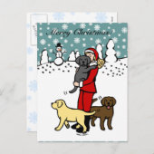 ラボママサンタ・クリスマス シーズンポストカード (正面/裏面)