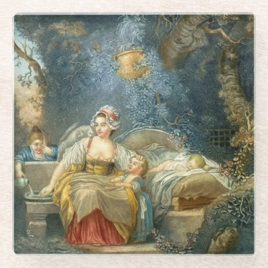 ラボンネメア – J Bオーデベール – c1790 ガラスコースター (正面)