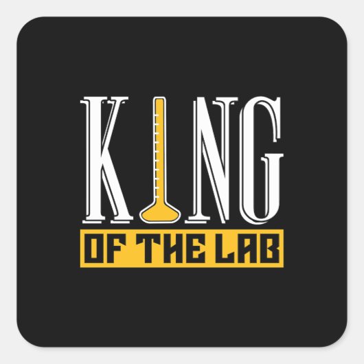 ラボ技術者のLab Tech King スクエアシール (正面)