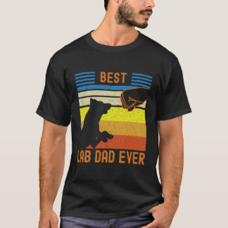 ラボ最高のパパエバーブラックイエローチョコレートマッチング Tシャツ