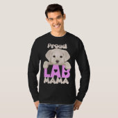 ラボ誇りを持ったママ黄色い子犬!特にラブラ用 Tシャツ (正面フル)