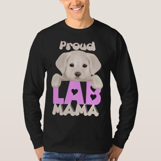 ラボ誇りを持ったママ黄色い子犬!特にラブラ用 Tシャツ (正面)