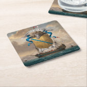 ラポルテディットサンジョルジュコートオブアームズ4 スクエアペーパーコースター (アングル)