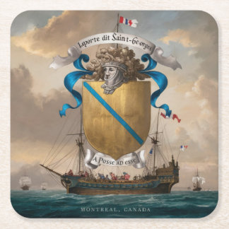ラポルテディットサンジョルジュコートオブアームズ4 スクエアペーパーコースター