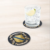 ラポルテディットサンジョルジュコートオブアームズ5 ラウンドペーパーコースター (インサイチュ)