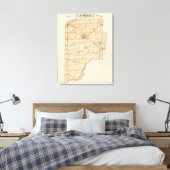 ラポルテ郡の地図 キャンバスプリント (インサイチュ (寝室))