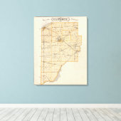 ラポルテ郡の地図 キャンバスプリント (インサイチュ (ウッドフロア))