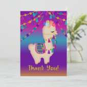 ラマありがとう! | フェイクグリッター サンキューカード (スタンド正面)