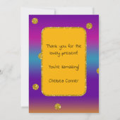 ラマありがとう! | フェイクグリッター サンキューカード (裏面)