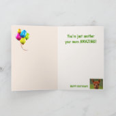 ラマおっちょこちょいの誕生日 カード (内部)