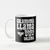 ラマおばあちゃんドラマが不要お母さんの日 コーヒーマグカップ (左)