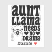 ラマおばさん必要ないドラマアウンティタイポグラフィ モダン シール (シート)