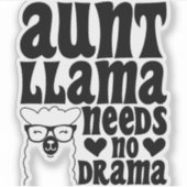 ラマおばさん必要ないドラマアウンティタイポグラフィ モダン シール (正面)