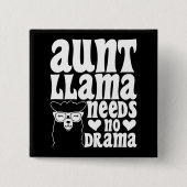 ラマおばさん必要ないドラマアウンティ誕生日 おもしろい 缶バッジ (正面)