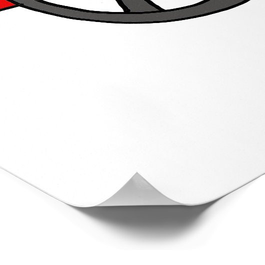 ラマおもしろいが引っ張った赤ワゴンのナマケモノ ポスター (角)