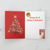 ラマおもしろいとクリスマスオーナメント シーズンカード (内部)