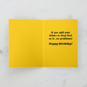 ラマおもしろいとパーティーハット – ラマンテッド誕生日 カード (内部)