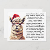 ラマおもしろいの休日のサバイバルヒント ポストカード (正面/裏面)