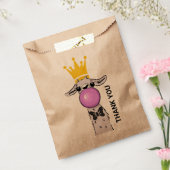 ラマおもしろいイラストレーション吹ズ・ザ・ピンク・バブル フェイバーバッグ (封をした状態)