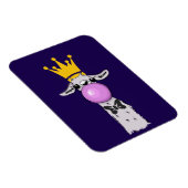 ラマおもしろいイラストレーション吹ズ・ザ・ピンク・バブル マグネット (右側)