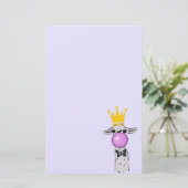 ラマおもしろいイラストレーション吹ズ・ザ・ピンク・バブル 便箋 (スタンド正面)