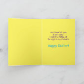 ラマおもしろいイースターバニー – ラマ教えて カード (内部)