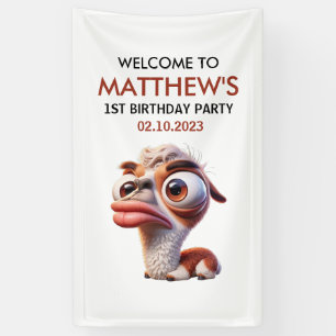 ラマおもしろいカリカティスメキシコの誕生日 横断幕