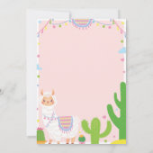 ラマおもしろいガール1st誕生日招待状 招待状 (裏面)