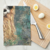 ラマおもしろいキッチンタオル キッチンタオル (四つ折り)