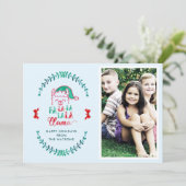 ラマおもしろいクリスマスことわざユーモア写真ホリデー (スタンド正面)