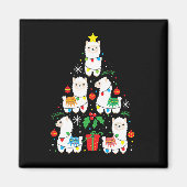 ラマおもしろいクリスマスツリーオーナメントデコーギフトウォム マグネット (正面)