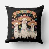 ラマおもしろいシンコデマヨフィエスタパーティー クッション (正面)