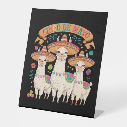 ラマおもしろいシンコデマヨフィエスタパーティー 台座サイン (正面)