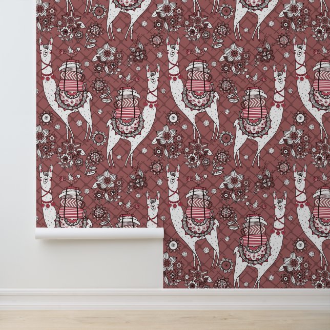 ラマおもしろいス模様 壁紙 (アプリケーション)