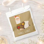 ラマおもしろいトルコ感謝祭 フェイバーバッグ (クリップ留めされた状態)