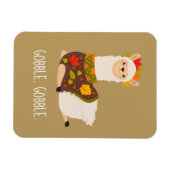 ラマおもしろいトルコ感謝祭 マグネット (横)