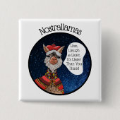 ラマおもしろいノストラダムスプン感動的引用文 缶バッジ (正面)