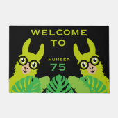 ラマおもしろいノベルティ ドアマット (正面)