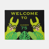 ラマおもしろいノベルティ ドアマット (正面)