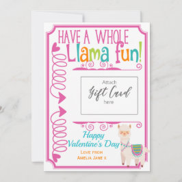 ラマおもしろいバレンタインデーお金ギフトカードホルダー