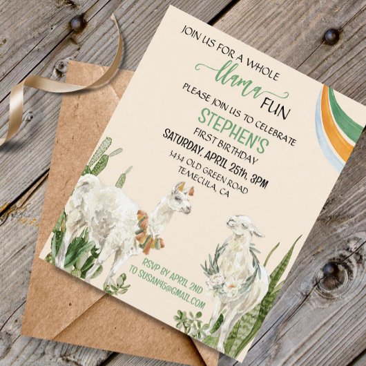 ラマおもしろいバースデーパーティフィエスタカボスバジェット