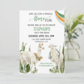 ラマおもしろいバースデーパーティーフィエスタサクトス 招待状 (スタンド正面)