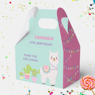 ラマおもしろいパステルカラーズビーフボックス フェイバーボックス