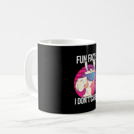 ラマおもしろいファクト気に コーヒーマグカップ (正面左)