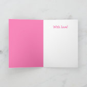 ラマおもしろいフラワーティアラバレンタインデー シーズンカード (内部)