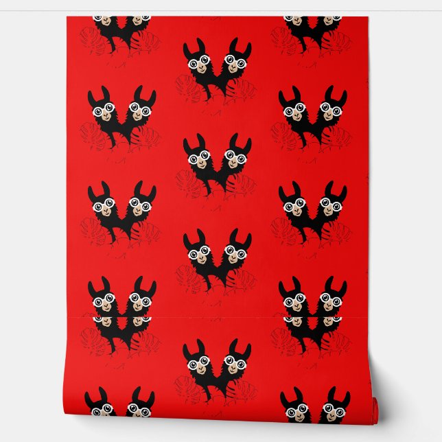 ラマおもしろいホームデコール 壁紙 (ほどく)