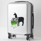ラマおもしろいミーム唾が起こる シール (スーツケース)