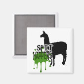 ラマおもしろいミーム唾が起こる マグネット (正面/裏面)