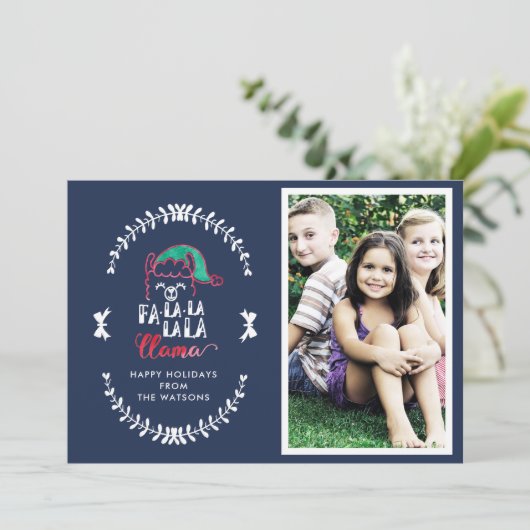 ラマおもしろい引用文クリスマスことわざフォトホリデー (スタンド正面)