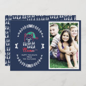 ラマおもしろい引用文クリスマスことわざフォトホリデー (正面/裏面)